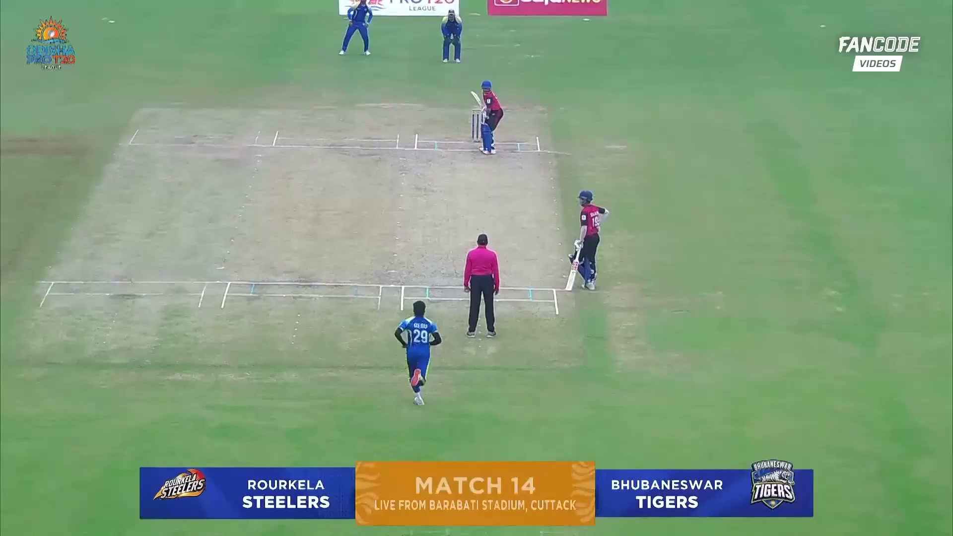 Bhubaneshwar Tigers beat Rourkela Steelers by 5 wickets | Match 14