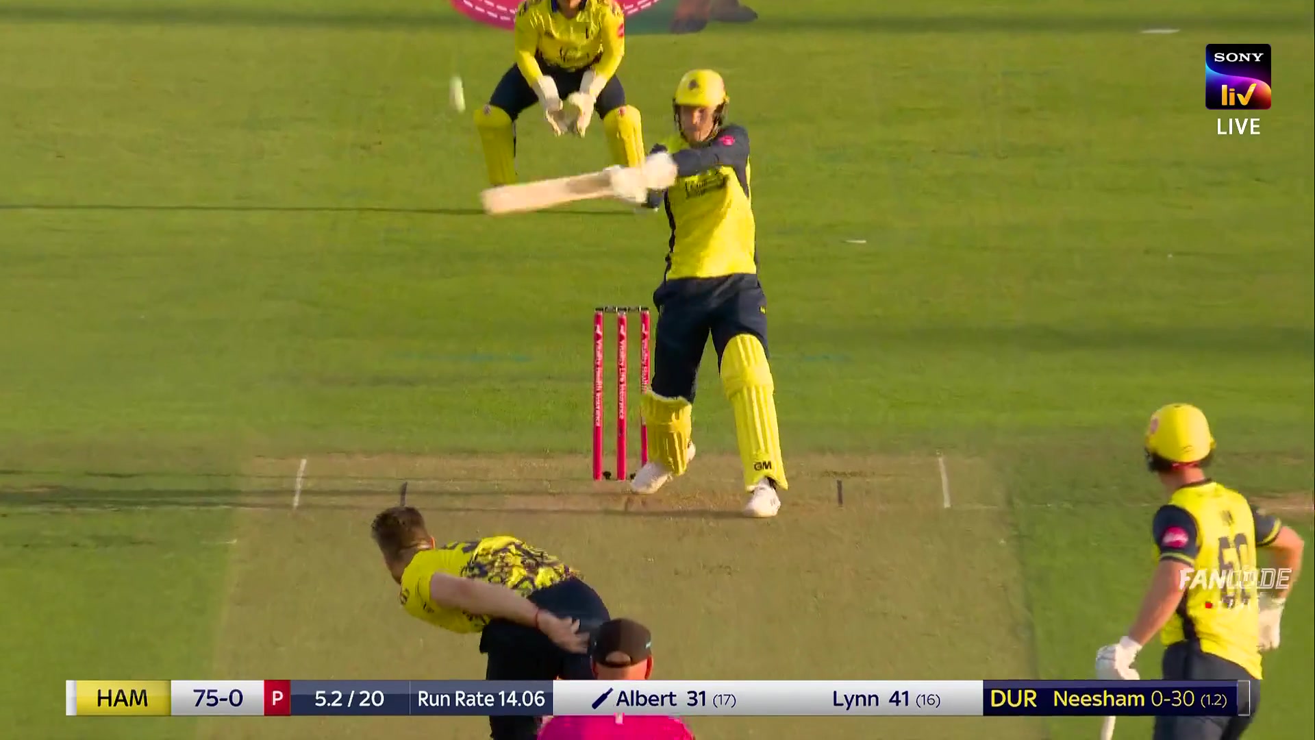 Sony Six Hd Live Cricket Match Today Six! Albert Mauls It Back Over