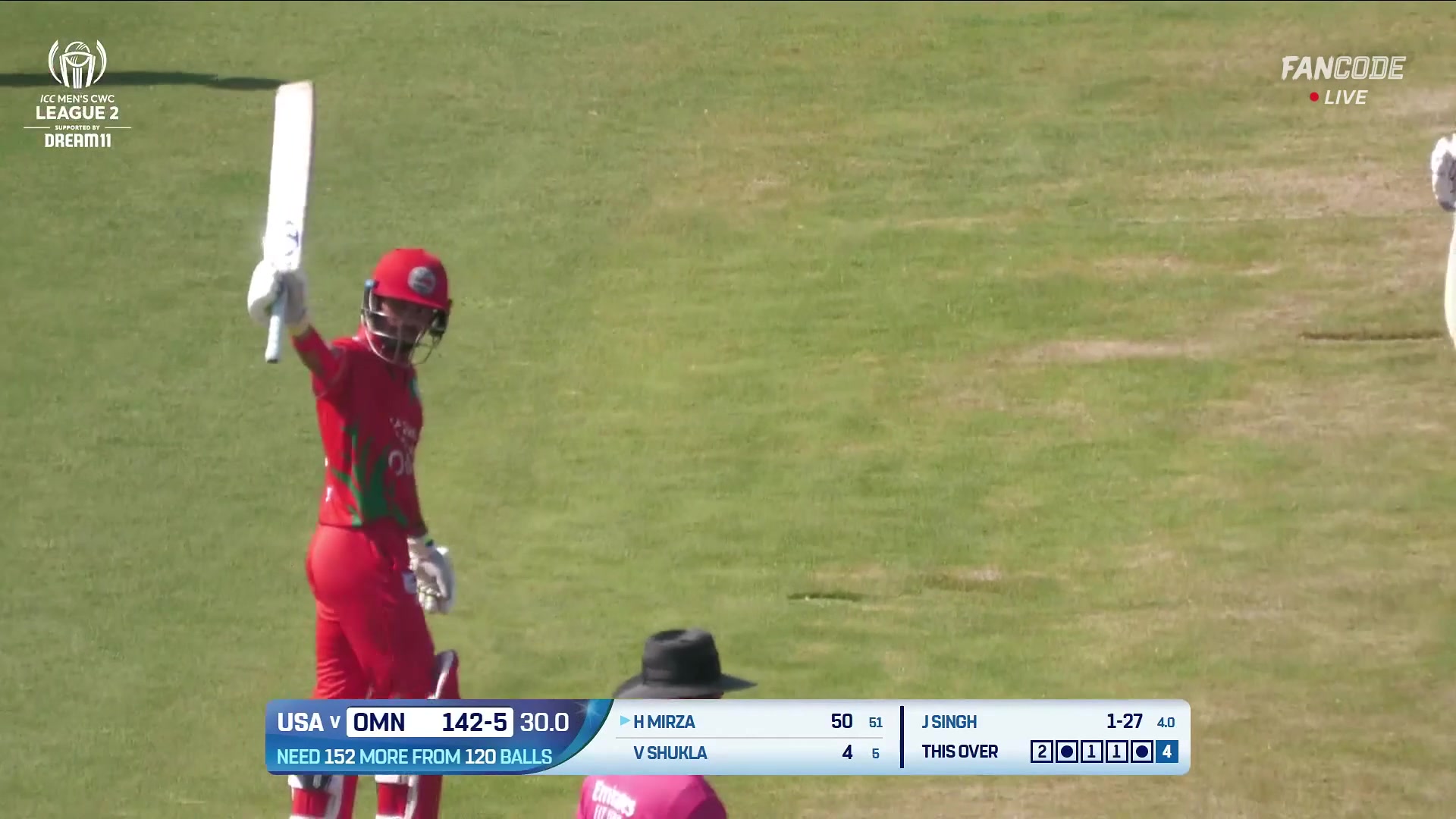 Fifty! Hammad Mirza Mints A Steady Half Century