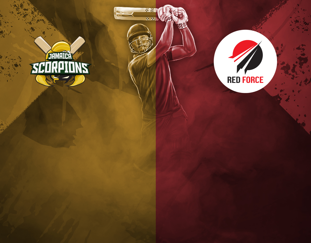 Jamaica Scorpions vs Trinidad & Tobago Red Force Match 22 Match Live Score CG United Super50