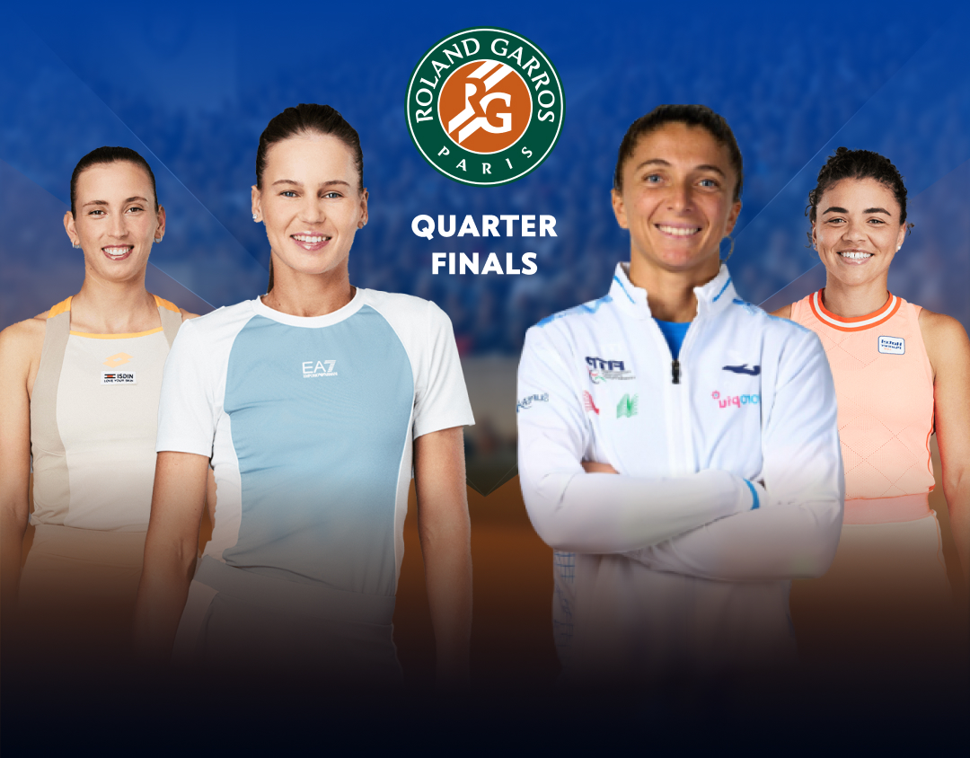 Quarter finals of roland garros 2025 banner