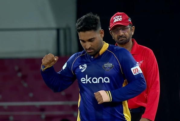 Meerut Mavericks beat Lucknow Falcons by 5 runs on DLS method | Match 8