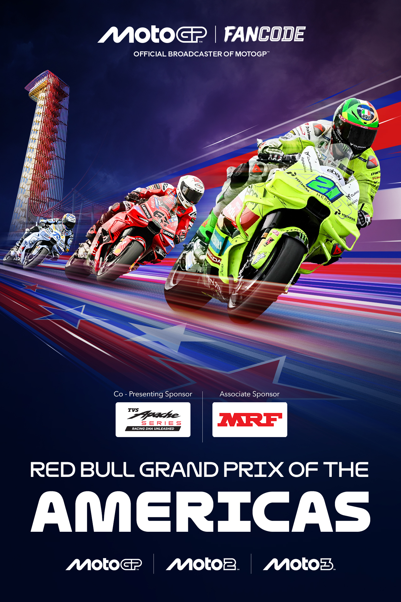 Red bull grand prix of the americas motogp vertical banner