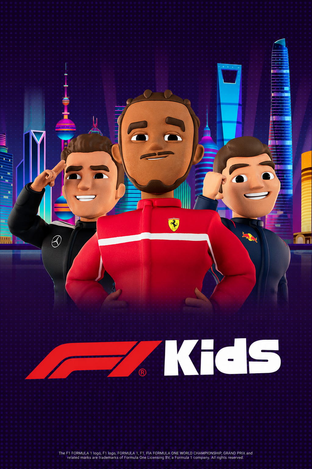 F1 kids 2026 motorsports vertical banner