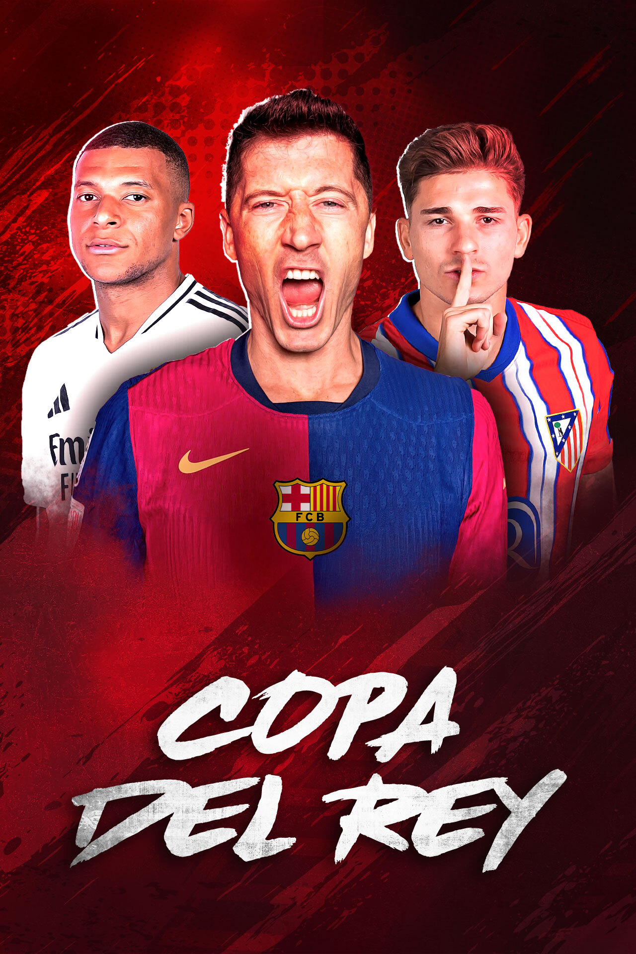 Copa del rey 2024-25 football vertical banner