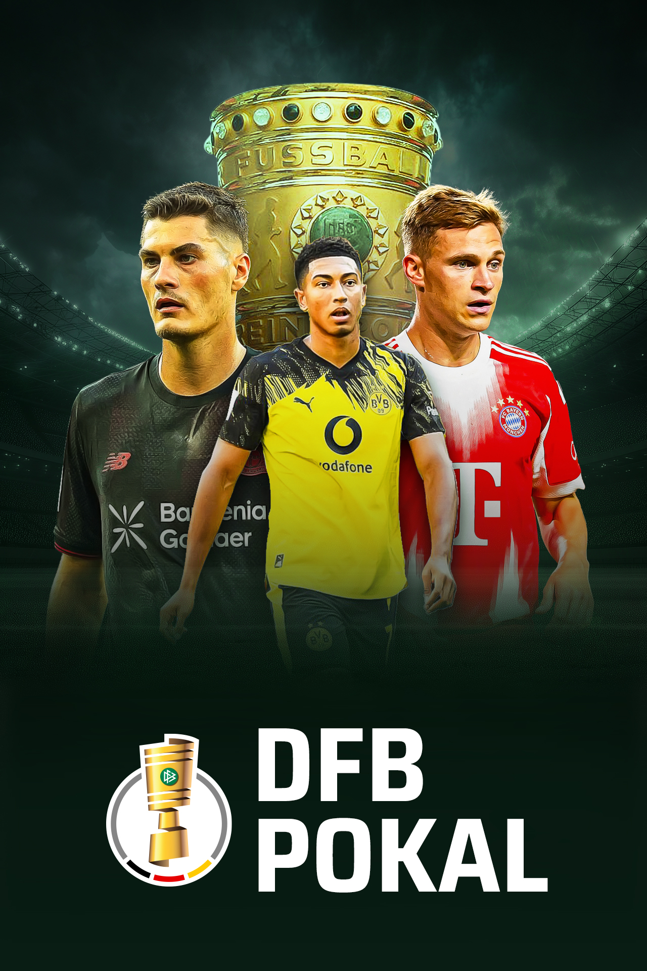 Dfb pokal 2025-26 football vertical banner