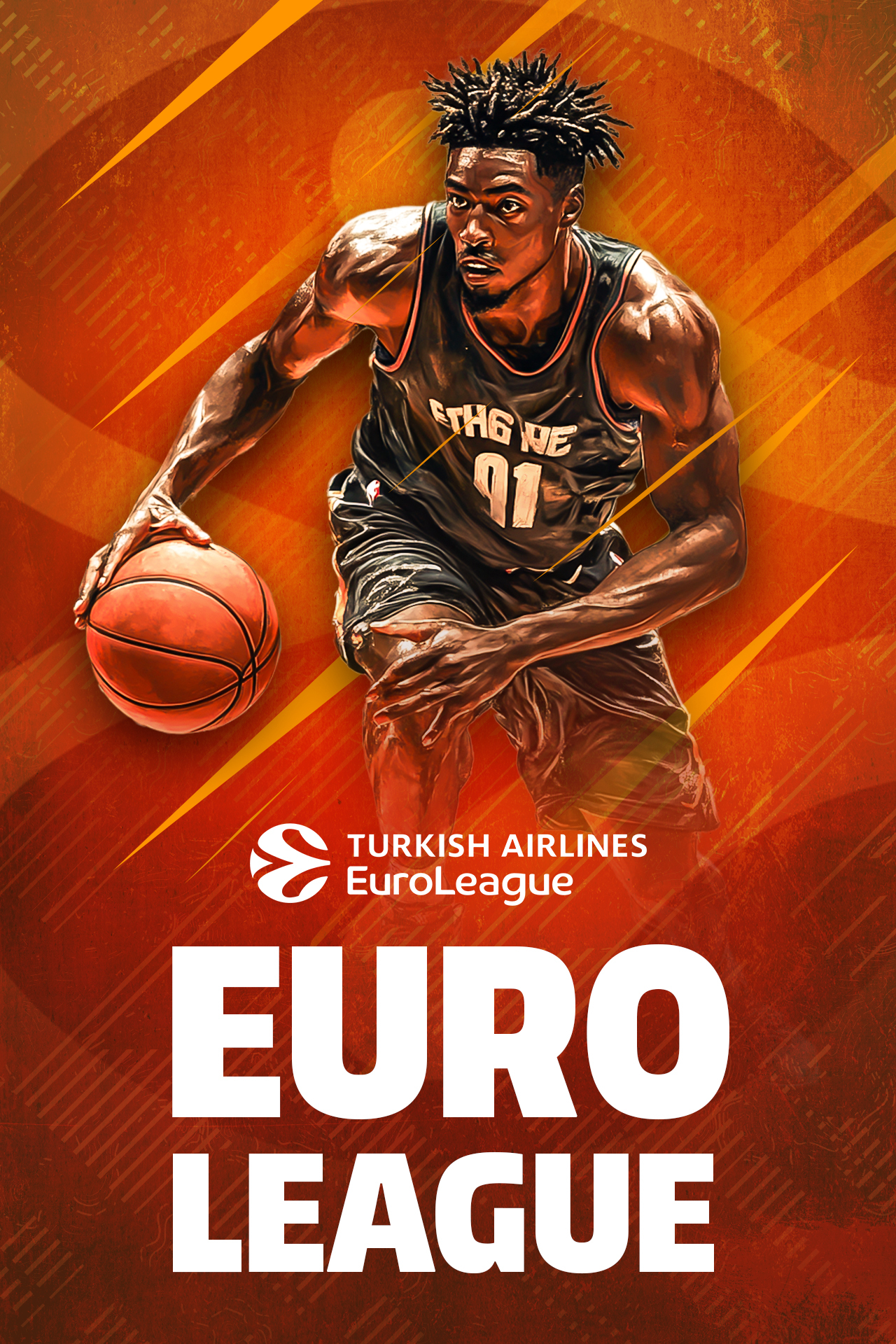 Euroleague 2024-25 basketball vertical banner