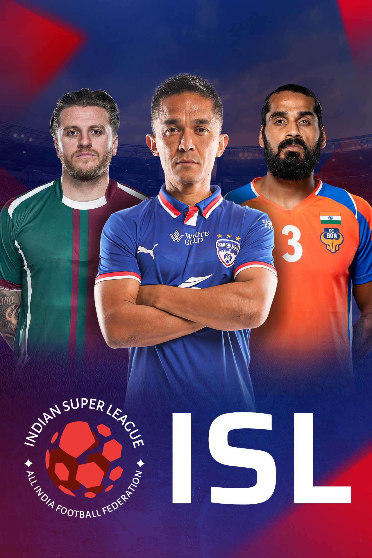 Isl 2025-26 football vertical banner