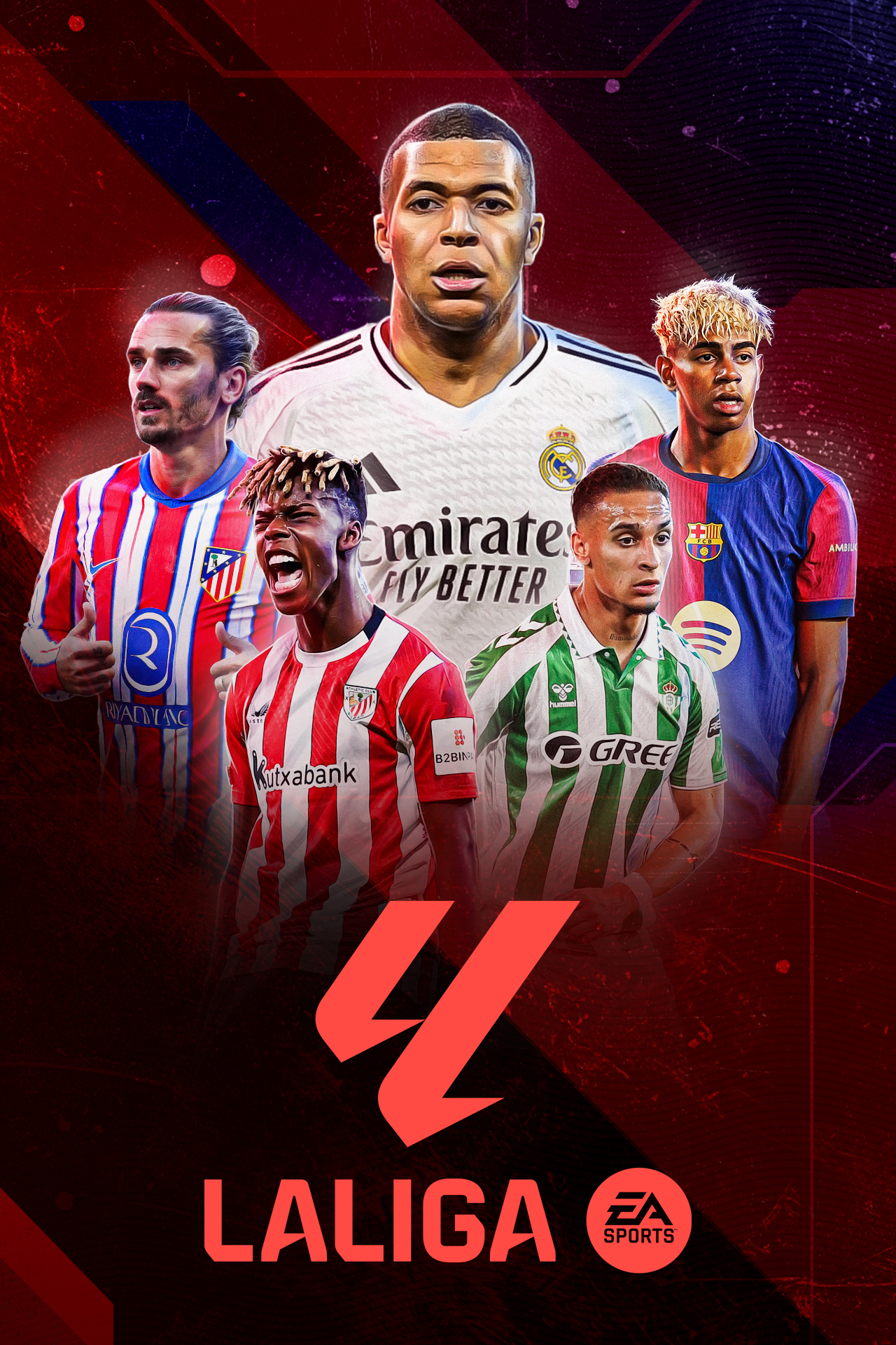 Laliga 2024-25 football vertical banner