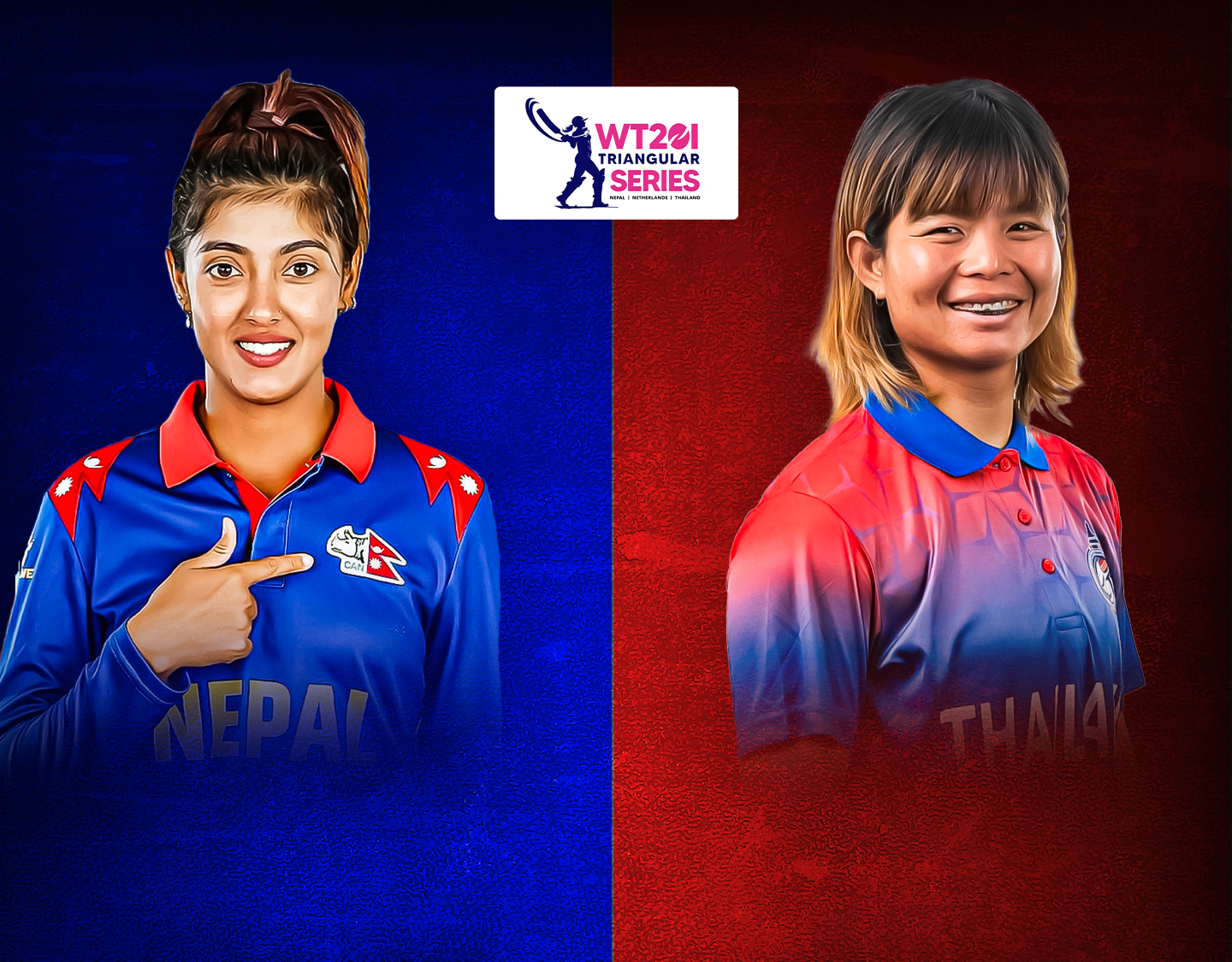 Match 9 of nepal women's t20i triangular series: nepal women vs thailand women banner