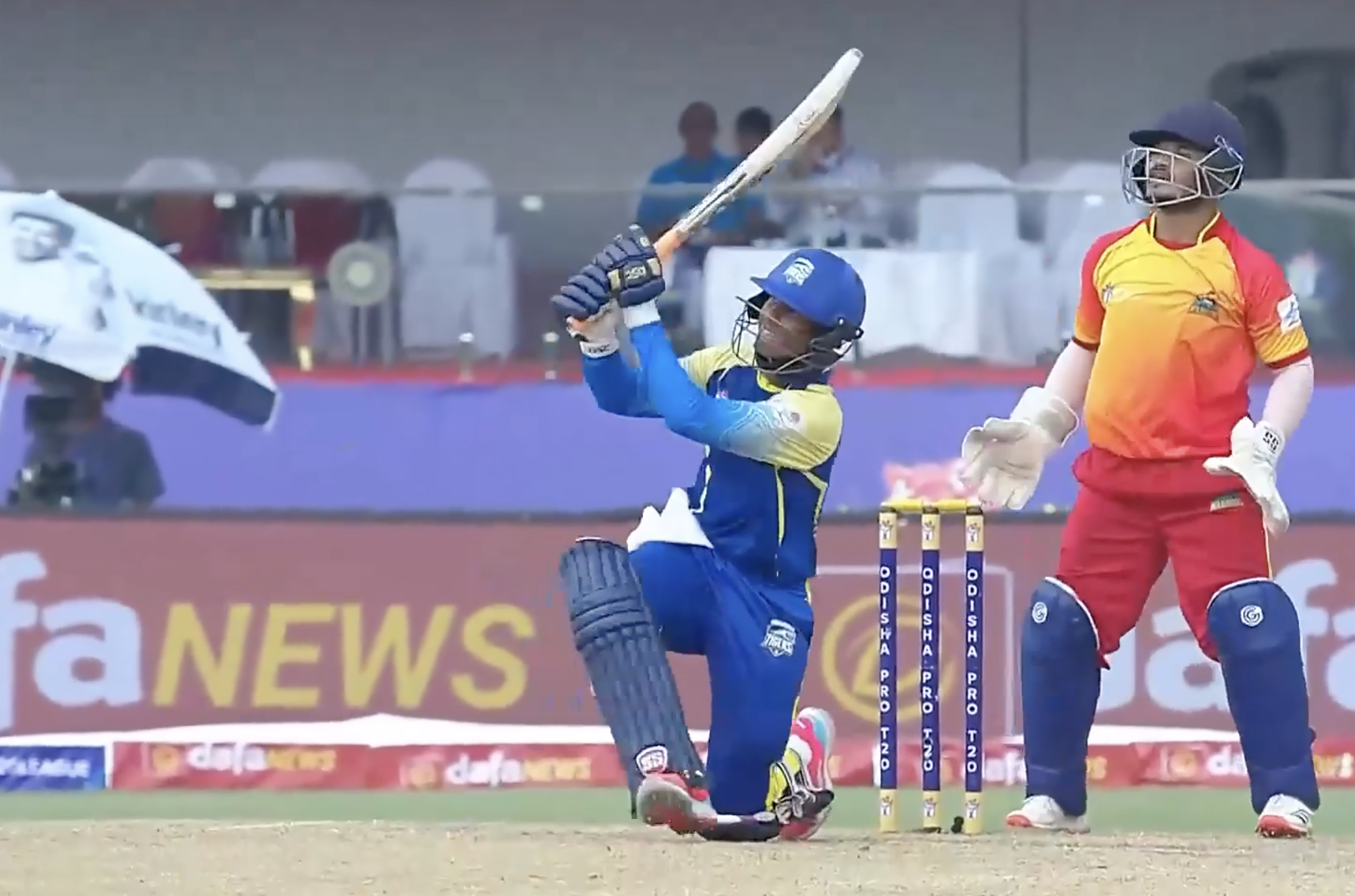Bhubaneswar Tigers reach 83/4 before rain plays spoilsport | 1st Semi-Final