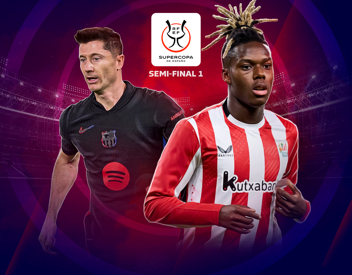 Athletic Club vs Barcelona Match 1 Match Commentary Supercopa de Espana