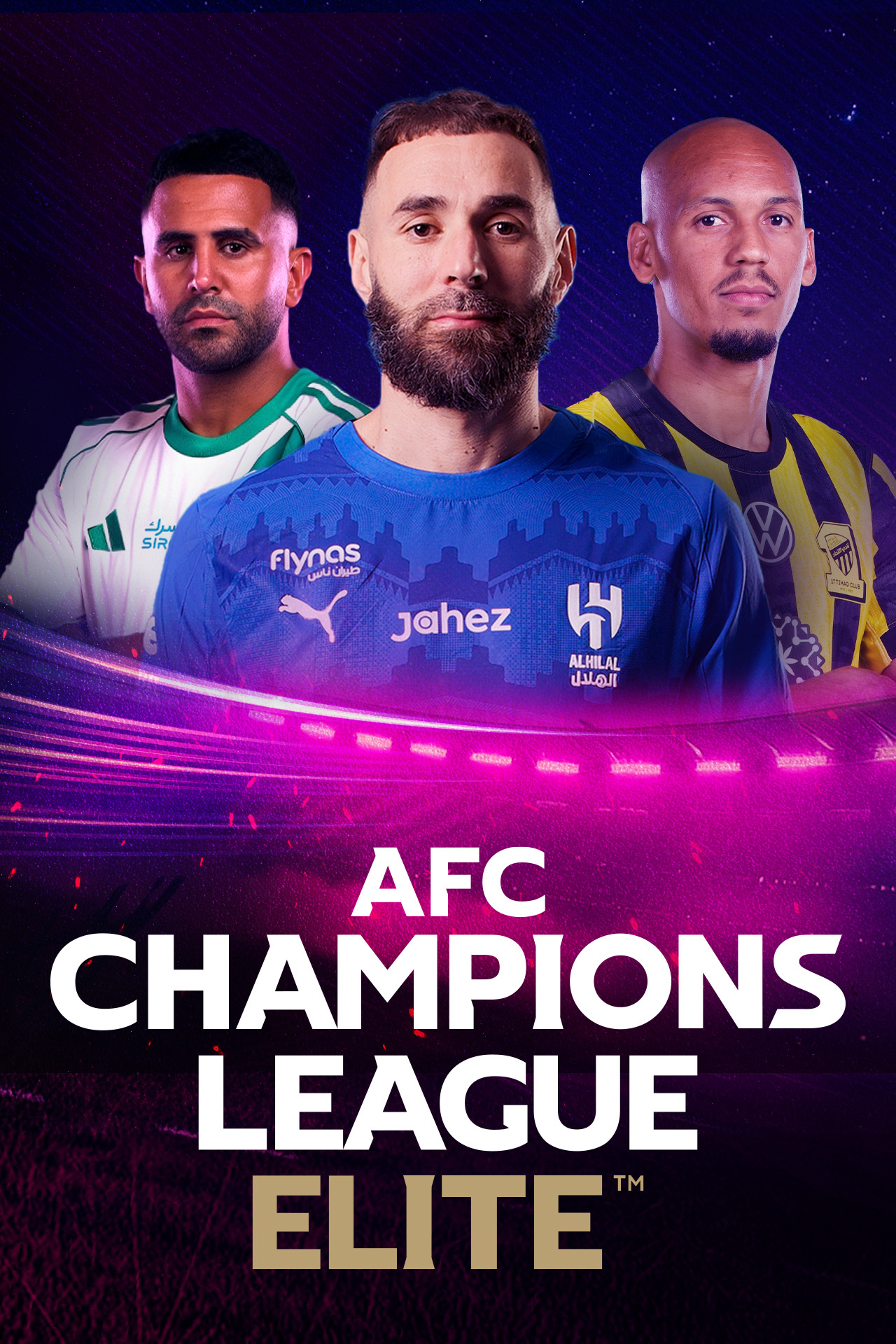 Afc champions league elite 2025-26 football vertical banner