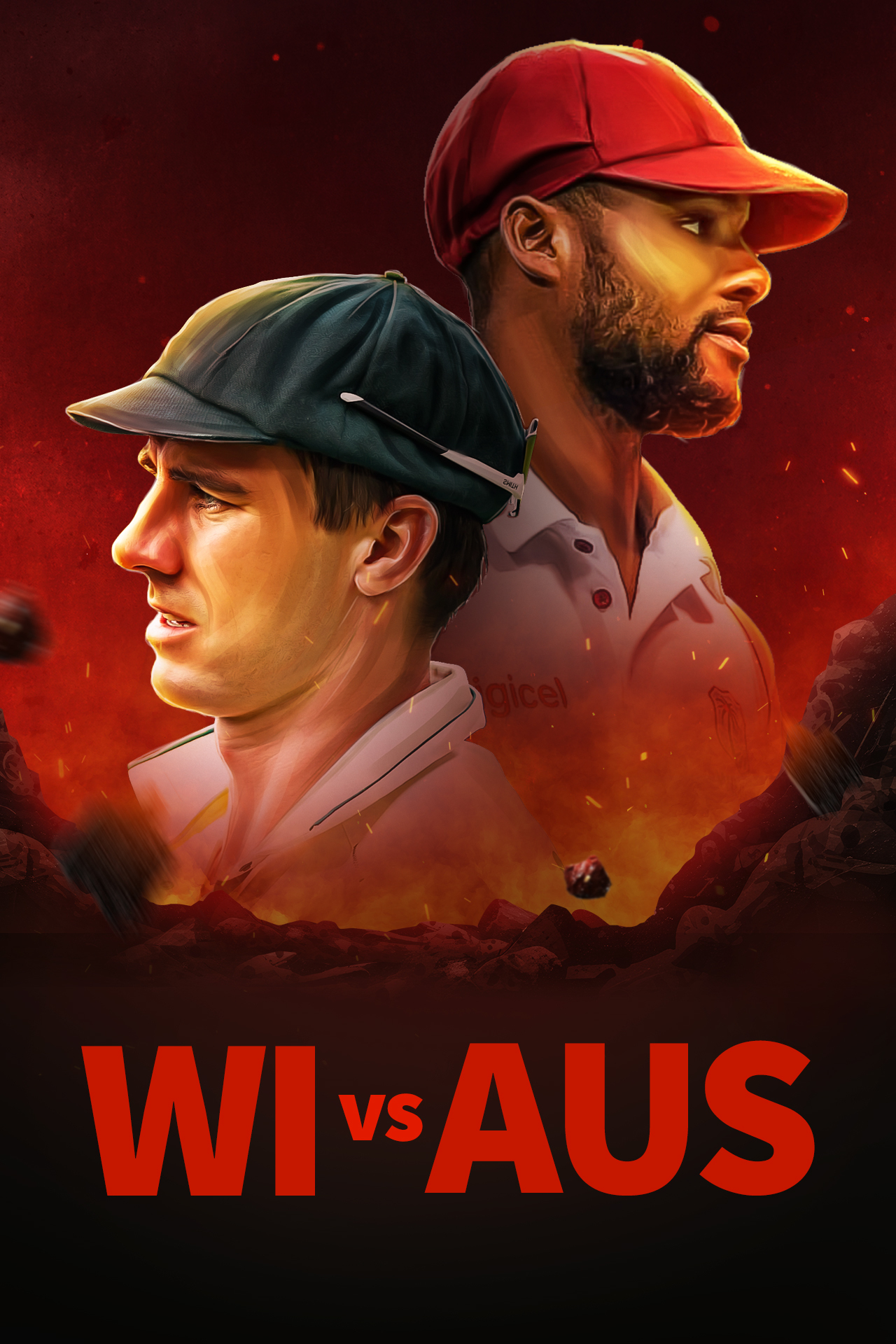 Australia tour of west indies, 2025 cricket vertical banner
