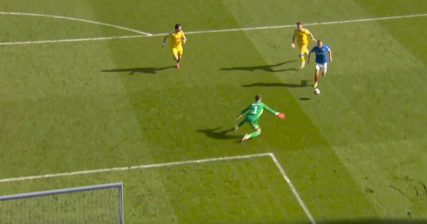 SLICK! Colby Bishop’s one-touch finish stunned Leeds