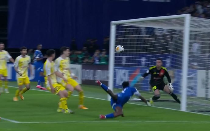 Witness what unfolded when a flawless cross met a soaring header