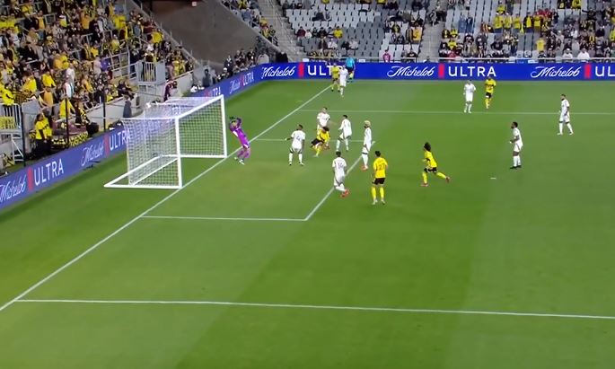 Jacen Russell-Rowe blasted one home off a brilliant lofted assist