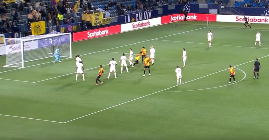 Jose Gonzalez's valiant header left the keeper dazed and confused