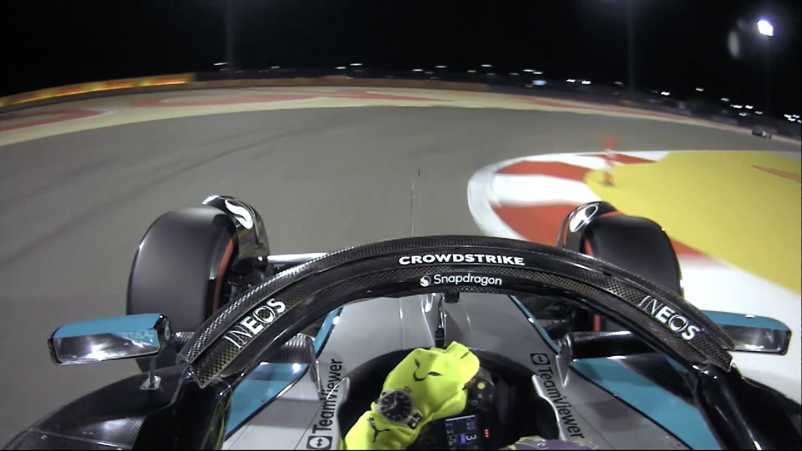 Lewis Hamilton Blazes Through FP2 in Bahrain