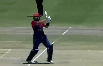 Nepal vs UAE: Alishan Sharafu's 55* off 41