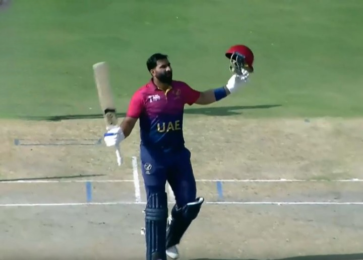 United Arab Emirates vs Oman: Muhammad Waseem's 100 off 56