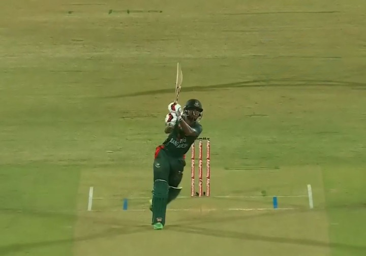 1st T20I, Bangladesh Innings: All fours