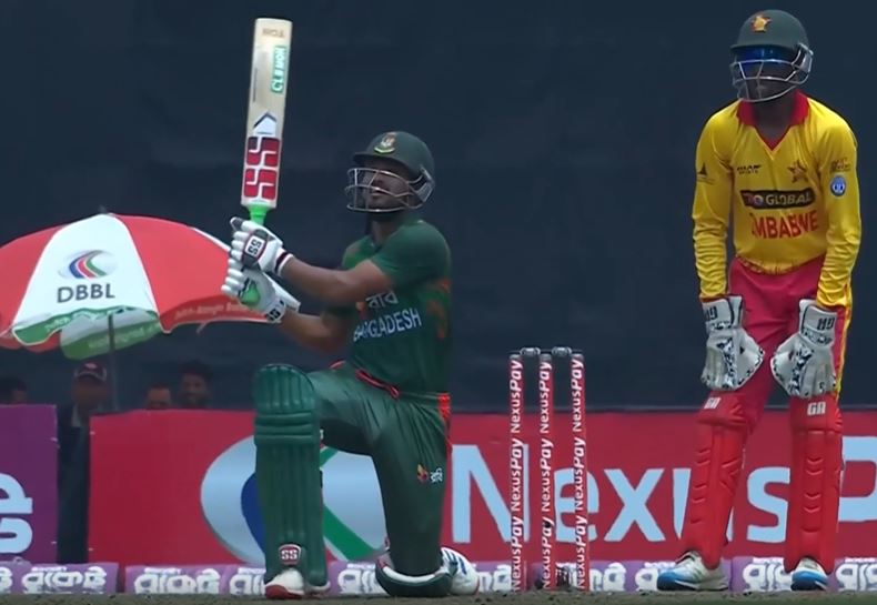 5th T20I, Bangladesh Innings: All sixes